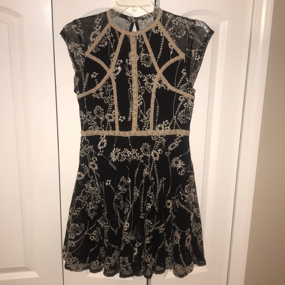 Urban outfitters cap sleeve black dress size S.